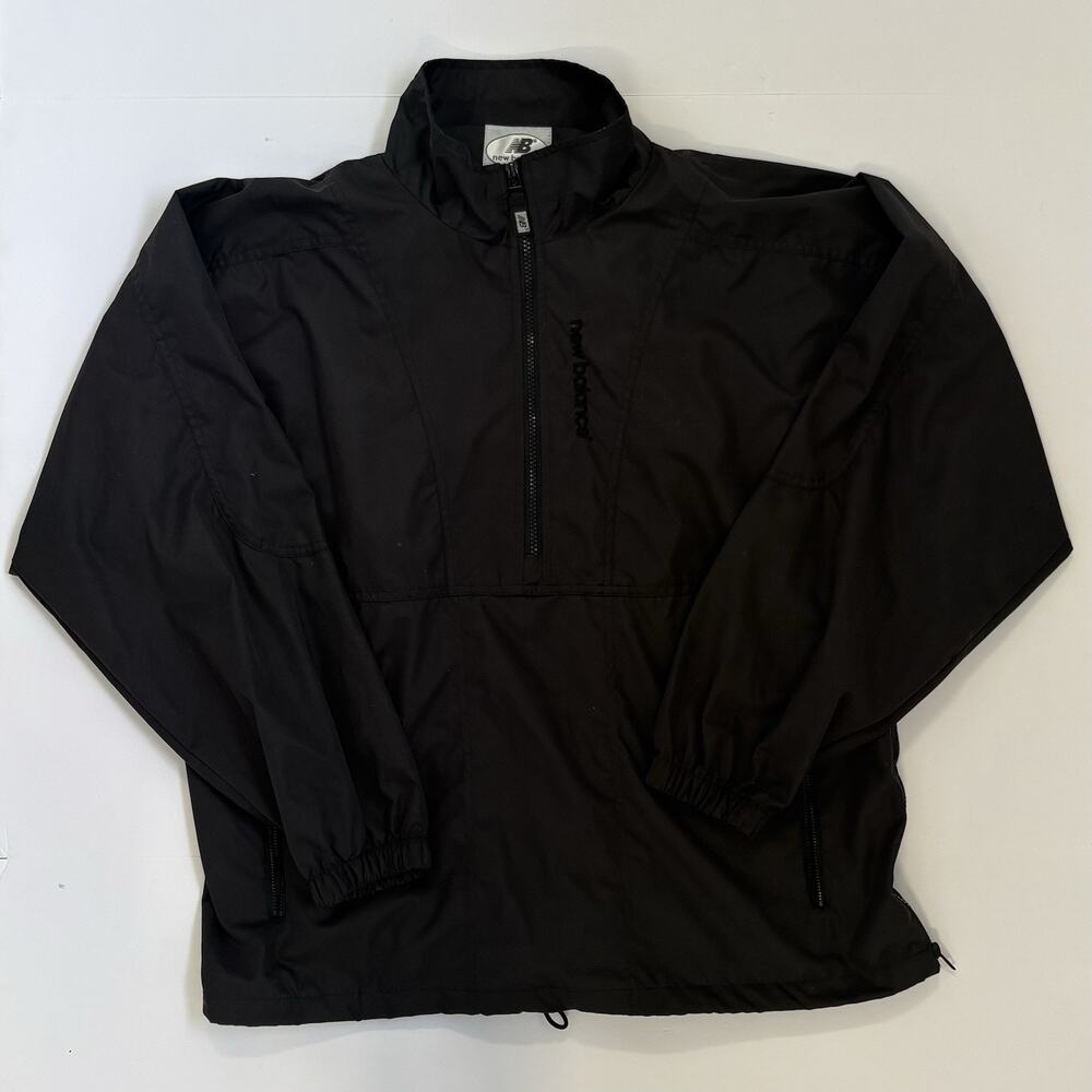 New Balance Men's Size Large Black Outdoor Half Zip Rain Jacket